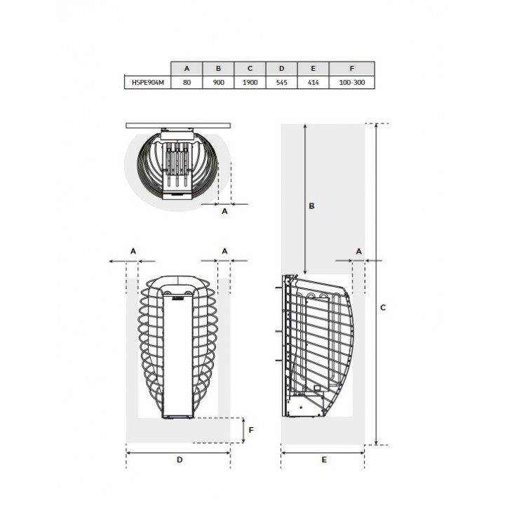 Piece do sauny elektryczne - zestaw HARVIA Spirit SP90FC 9,0 kW Fenix WiFi