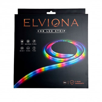 Elviona COB LED sauna strip, RGB , 5 m