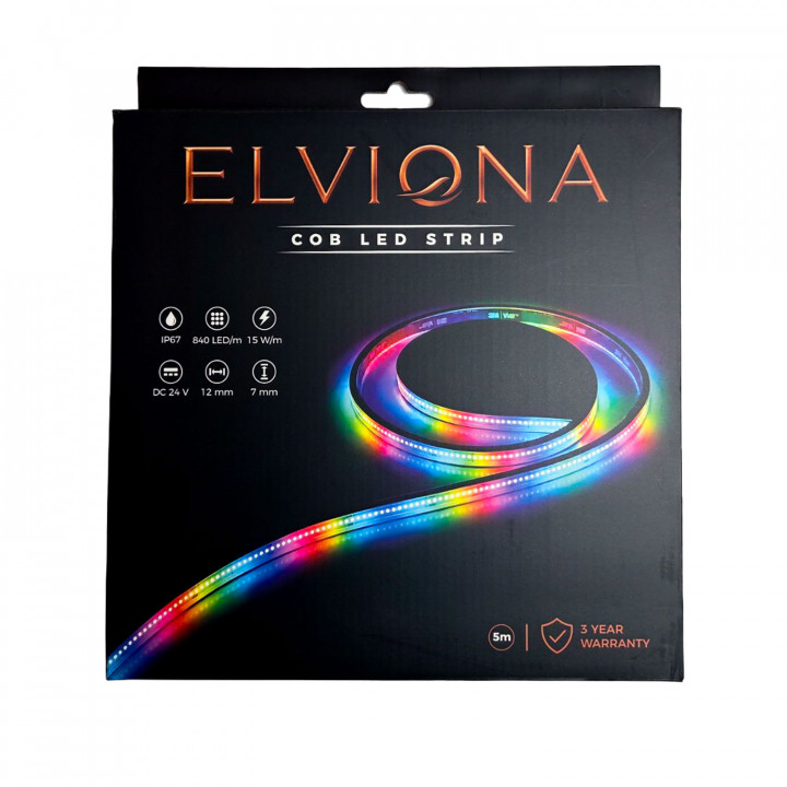 Elviona COB LED sauna strip, RGB , 5 m