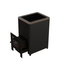 Piec do sauny opalany drewnem - VILPRA ETNA-22-LV z zewnętrznym paleniskiem 