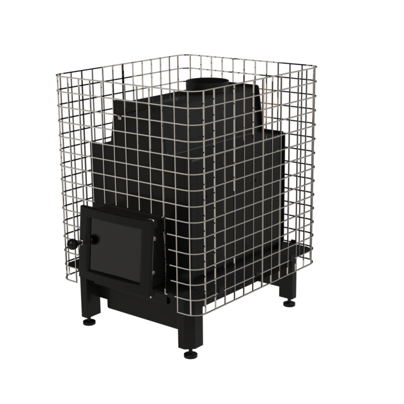 Piec do sauny opalany drewnem - VILPRA ETNA-22-N-V z wewnętrznym paleniskiem