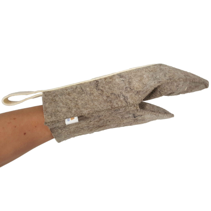 Filcowa rękawica do sauny