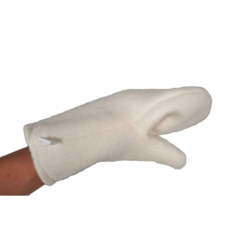 Wełniana biała rękawica do sauny