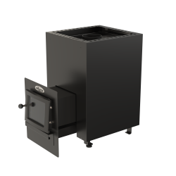 Piec do sauny opalany drewnem - VILPRA FLAMO-14-LV z paleniskiem zewnętrznym 