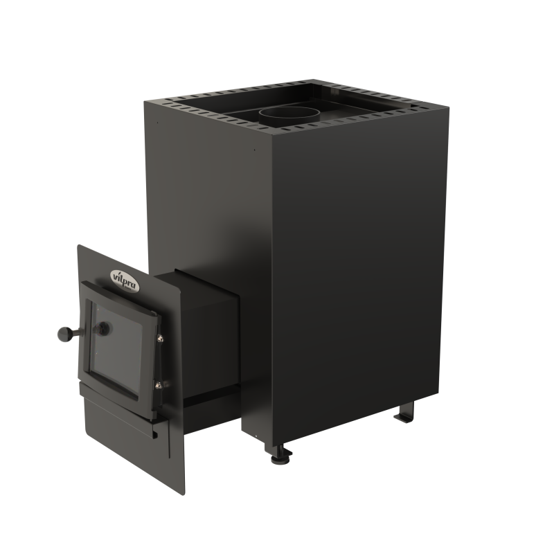 Piec do sauny opalany drewnem - VILPRA FLAMO-14-LV z paleniskiem zewnętrznym