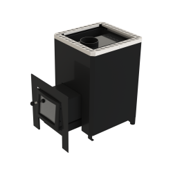 Piec do sauny opalany drewnem - VILPRA FORNAX-14-LV z paleniskiem zewnętrznym 