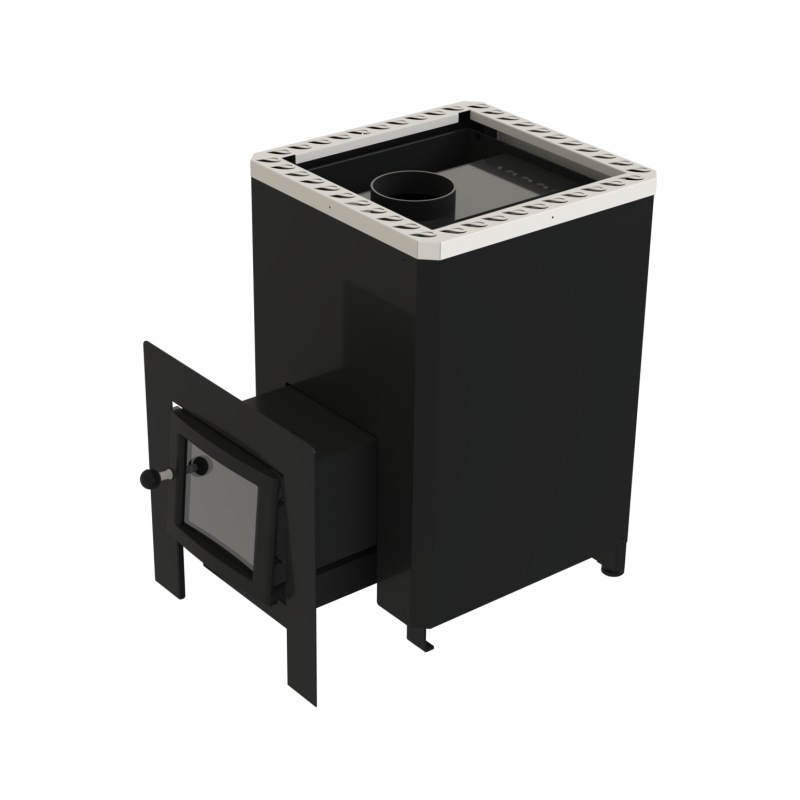 Piec do sauny opalany drewnem - VILPRA FORNAX-14-LV z paleniskiem zewnętrznym