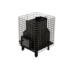 Piec do sauny opalany drewnem - VILPRA FORNAX-14-NV z wewnętrznym paleniskiem 