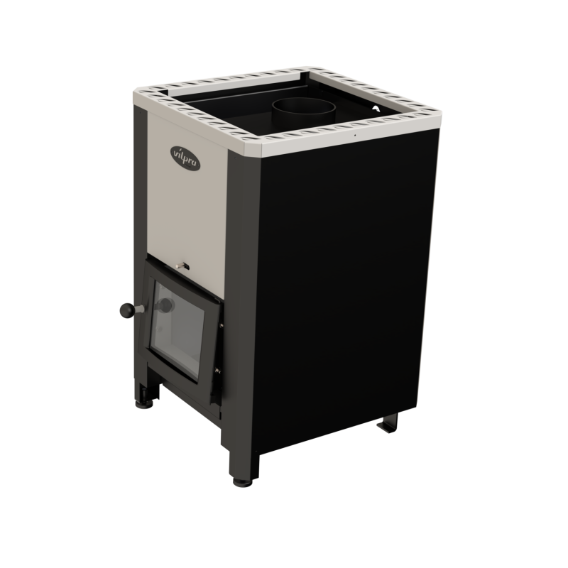 Piec do sauny opalany drewnem - VILPRA FORNAX-E-V z wewnętrznym paleniskiem