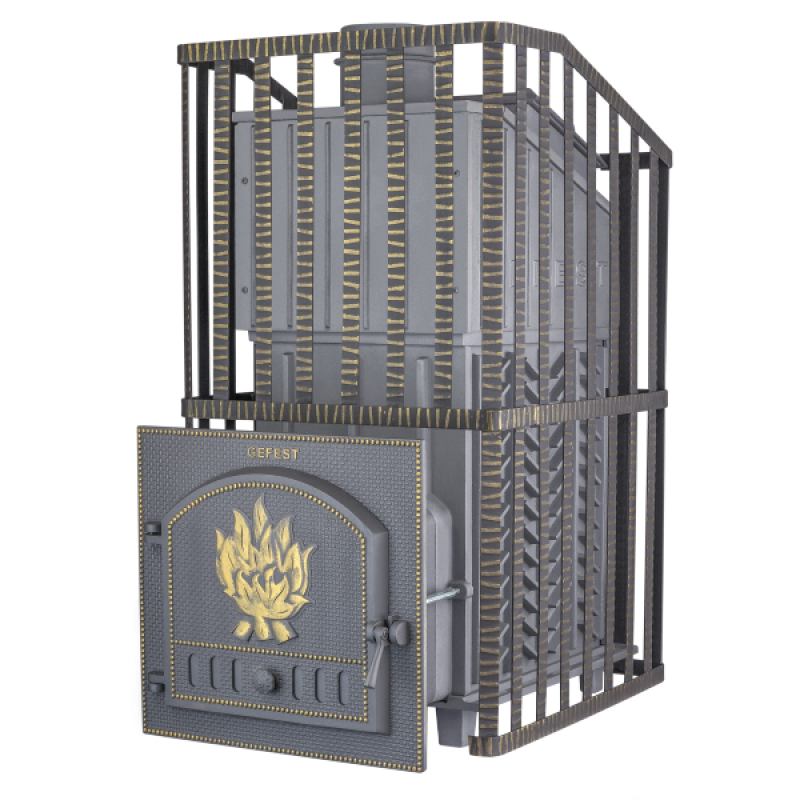 Piec do sauny opalany drewnem - Gefest GFS ZK Uragan 40 w siatce