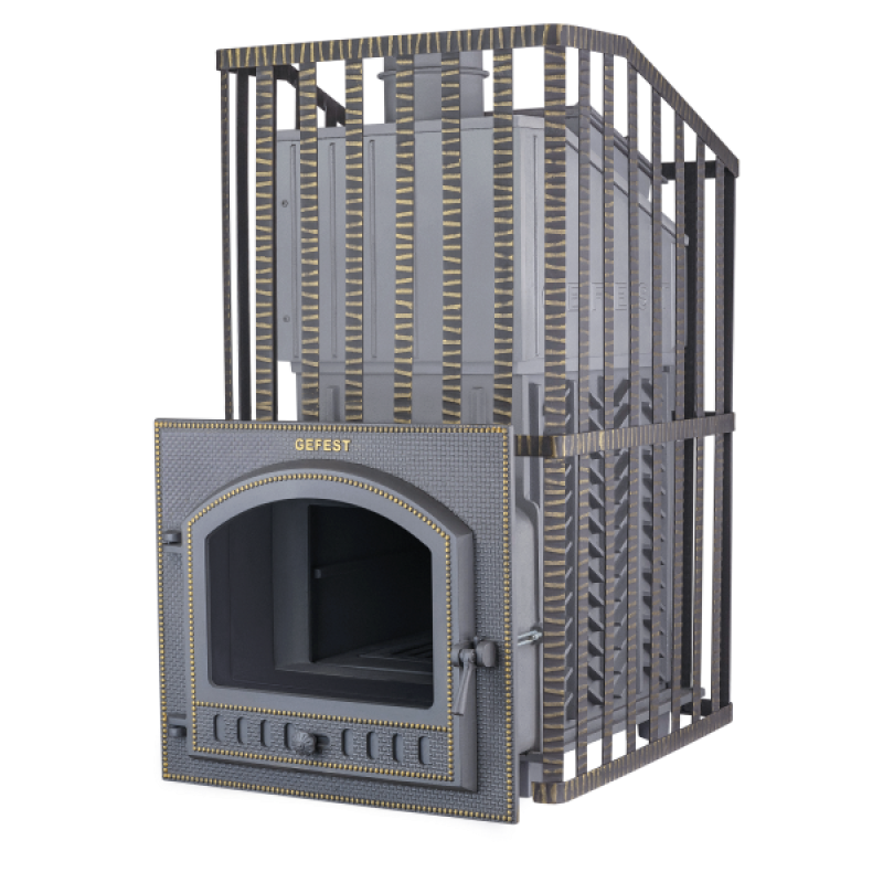 Piec do sauny opalany drewnem - Gefest GFS ZK Uragan 40 (M) w siatce