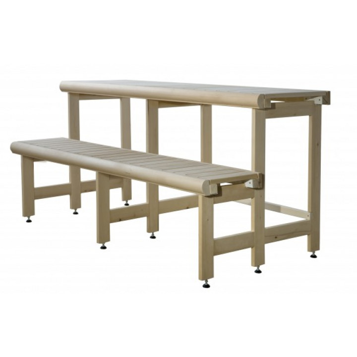 Zestaw ławek do sauny standard, drewno lipowe, długość 2910mm