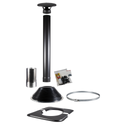 Zestaw kominowy HARVIA 1500 czarny, do kabin saunowych w kształcie beczki  Zestaw kominowy HARVIA 1500 czarny, do kabin saunowych w kształcie beczki