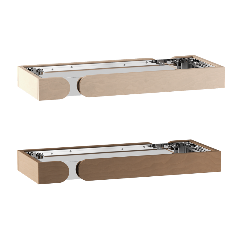 Elementy balustrady ochronnej Harvia Concept R Mini Combi z drewna lipowego lub orzechowego