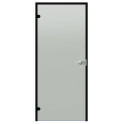 Drzwi szklane zamykane na klucz Harvia Black Line, satyna, 7x21, czarna rama aluminiowa - 0