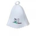 Czapka do sauny - SAUNA z białą wanną i czerpakiem - 0