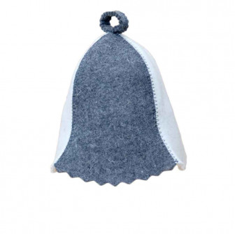 Czapka do sauny - biała, szara