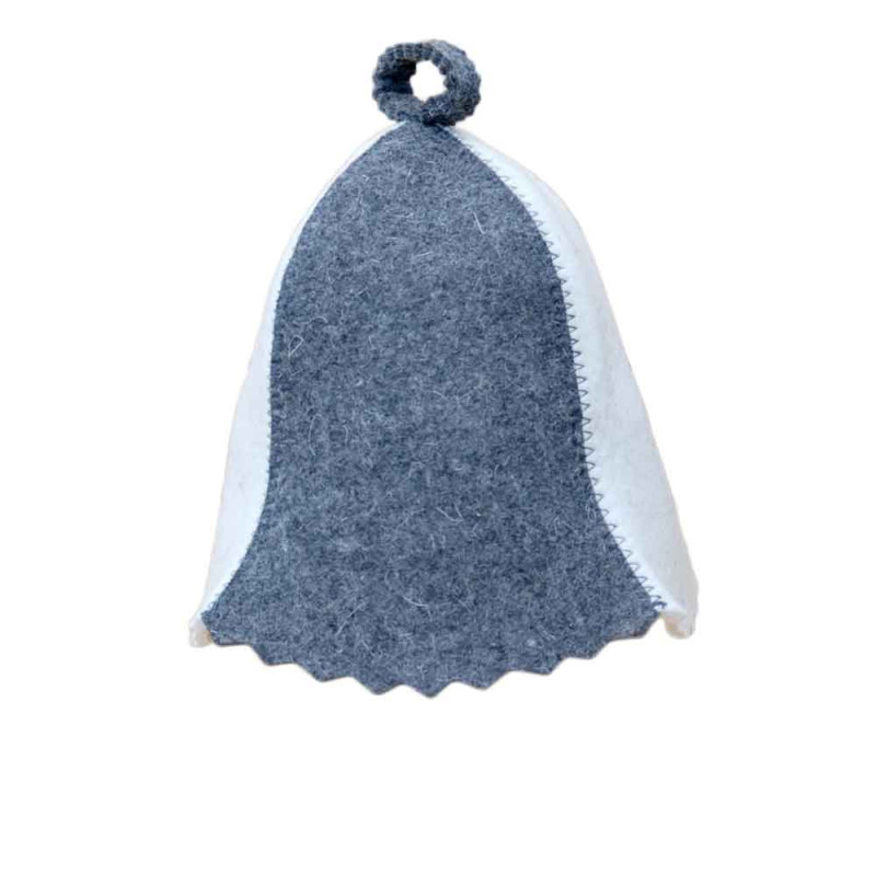 Czapka do sauny - biała, szara