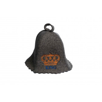 Czapka do sauny - KING, szara