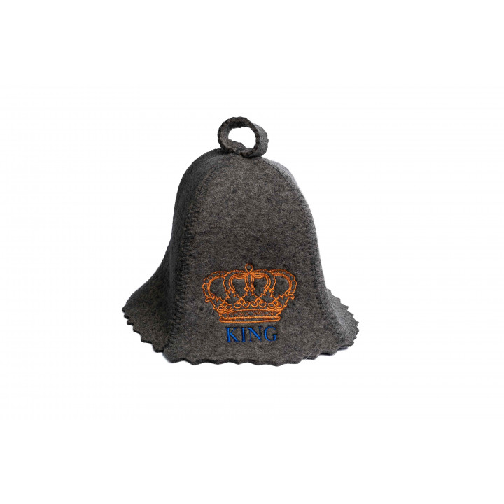 Czapka do sauny - KING, szara