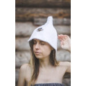 Czapka do sauny bawełniana - BIAŁA - 1