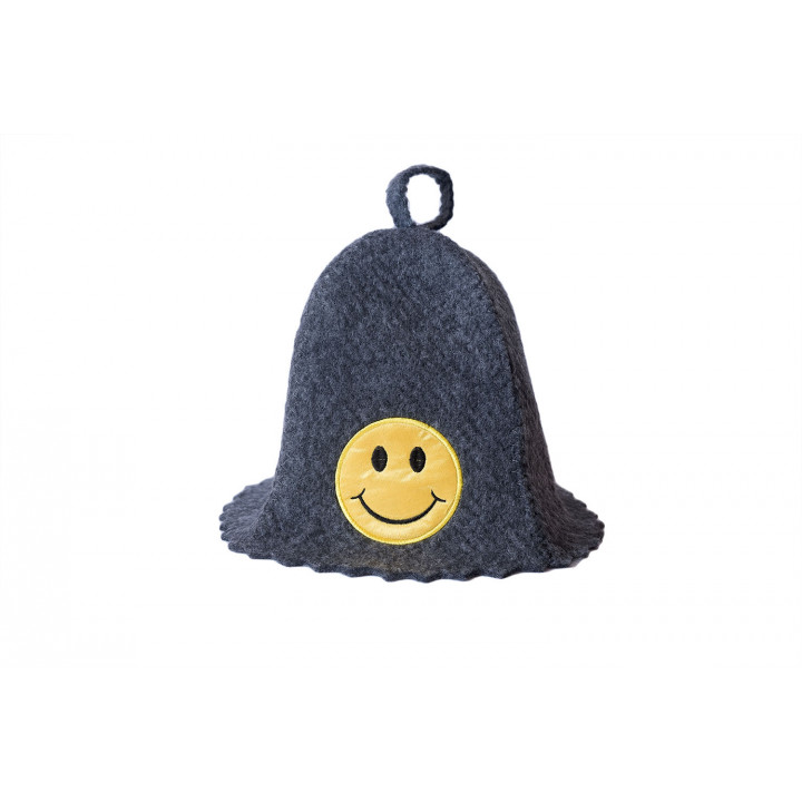 Czapka do sauny - uśmiech, szara