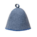 Czapka do sauny - Szara z niebieskim paskiem - 0