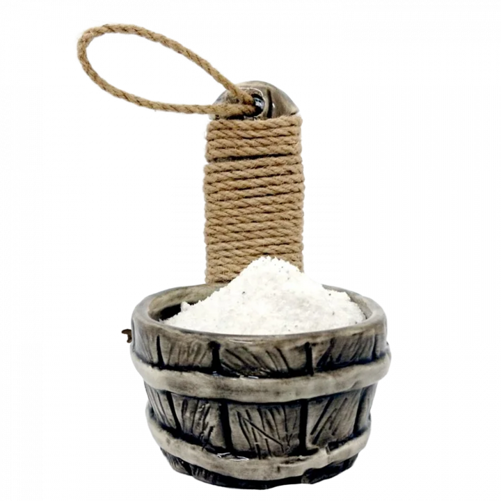 Pojemnik na sól do sauny ceramiczny - beczka 200 ml