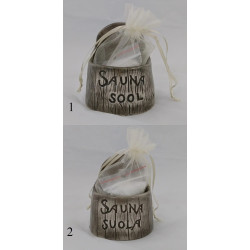 Pojemnik na sól do sauny ceramiczny - ciemny 120  Pojemnik na sól do sauny ceramiczny - ciemny 120