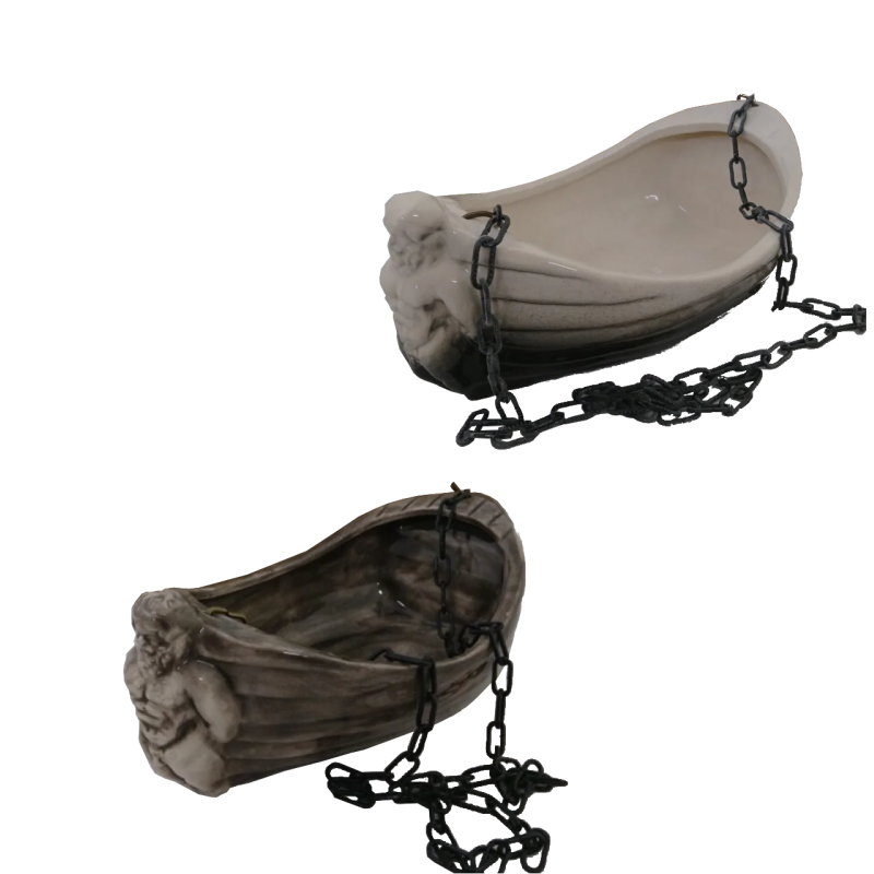 Ceramiczny pojemnik na zapachy - łódka z Posejdonem