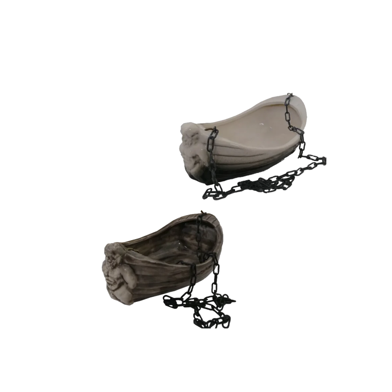 Ceramiczny pojemnik na zapachy - łódka z Posejdonem