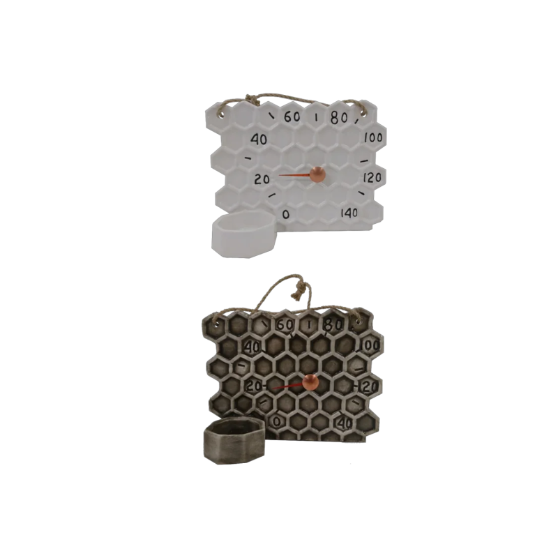 Ceramiczny termometr do sauny - plaster miodu