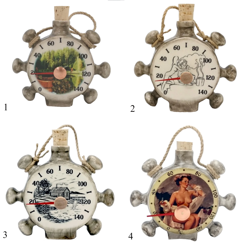 Ceramiczny termometr do sauny - ster statku