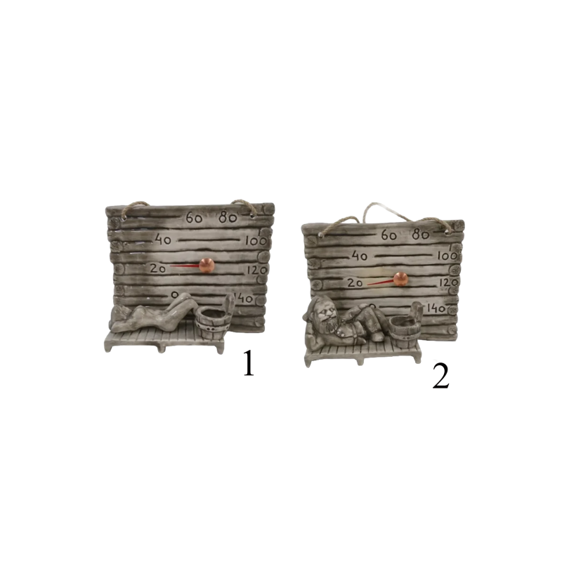 Ceramiczny termometr do sauny - mały pojemnik na zapachy