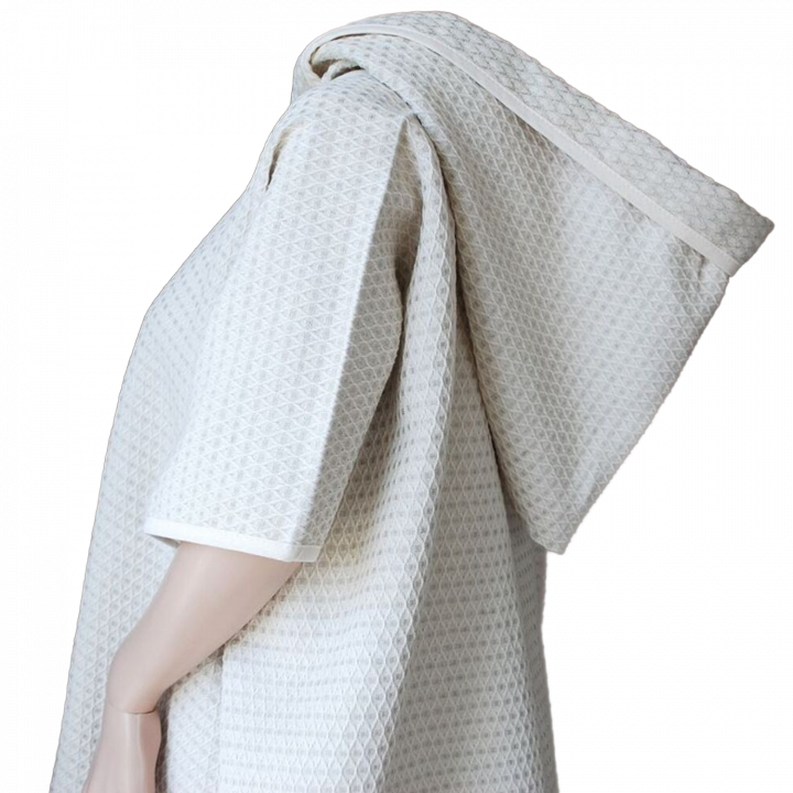 Ręcznik lniany typu poncho z kapturem