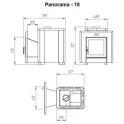 Piec do sauny opalany drewnem - NOVA PANORAMA 18 - 2