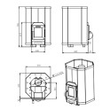 Piec do sauny opalany drewnem - STOVEMAN 13 - 2