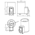 Piec do sauny opalany drewnem - STOVEMAN 13R-LS - 2