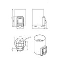Piec do sauny opalany drewnem - STOVEMAN 20R-LS - 2