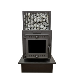 Piec do sauny opalany drewnem - SUMMIT MANASLU z parownicą i siatką 