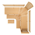 Ławka do sauny modułowa PREMIUM, Olcha - 5