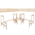 Ławki modułowe do sauny z wzorem „Sun Corner” 1823 × 2146 mm - 3