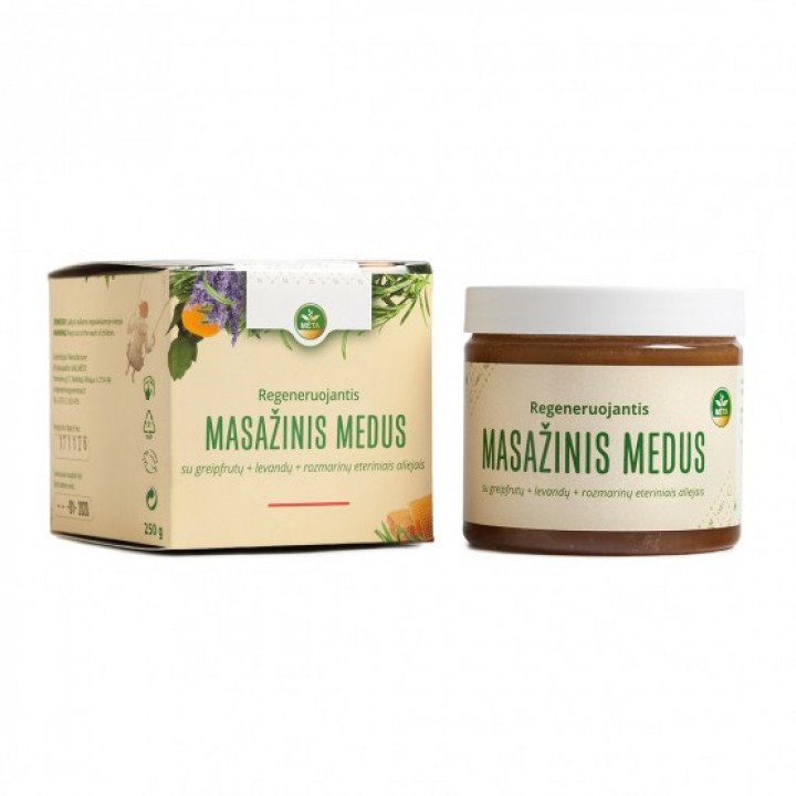 Miód do masażu z olejkami eterycznymi z grejpfruta, lawendy i rozmarynu, 250 g