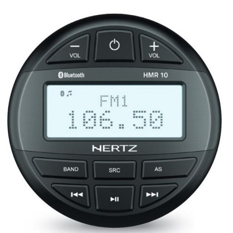Centrum muzyczne HMR 10D, bez głośników, wodoodporne, czarne
