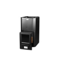 Piec do sauny opalany drewnem - SKAMET P-220, drzwi szklane