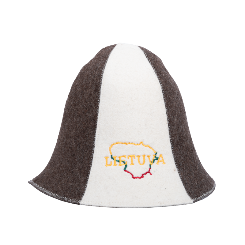 Czapka do sauny - Lietuva, w paski