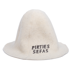 Kapelusz do sauny - PIRTYS ŠEFAS, biały
