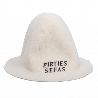 Kapelusz do sauny - PIRTYS ŠEFAS, biały