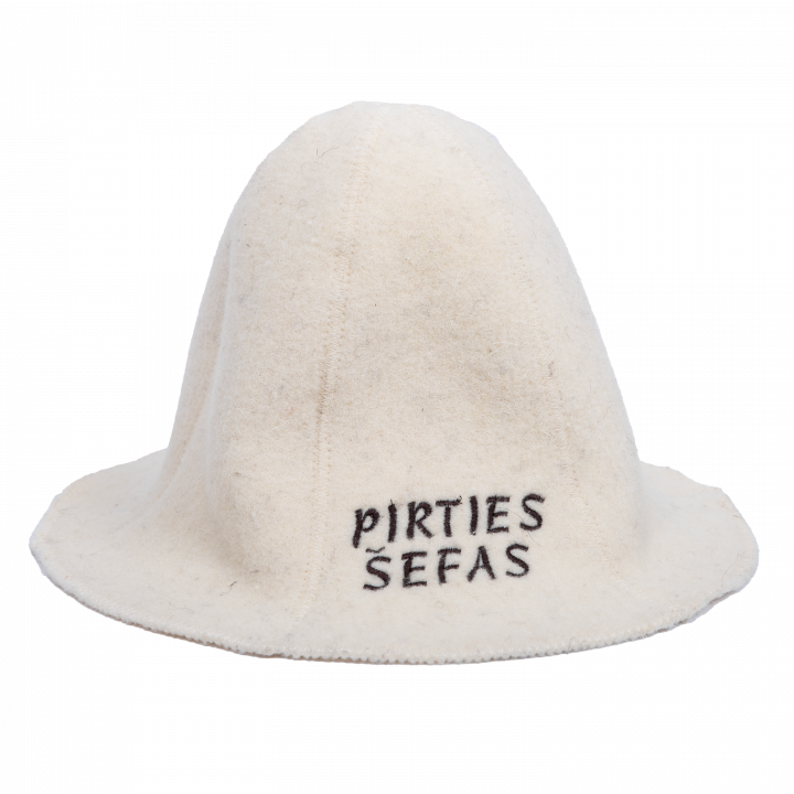 Kapelusz do sauny - PIRTYS ŠEFAS, biały