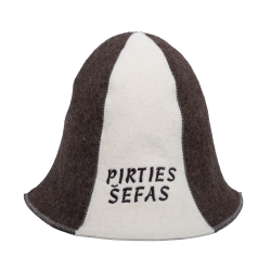 Czapka do sauny - PIRTYS ŠEFAS, w paski  Czapka do sauny - PIRTYS ŠEFAS, w paski